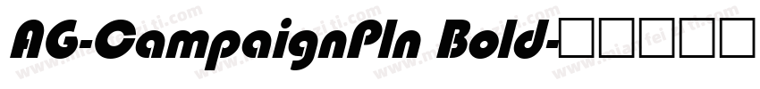 AG-CampaignPln Bold字体转换